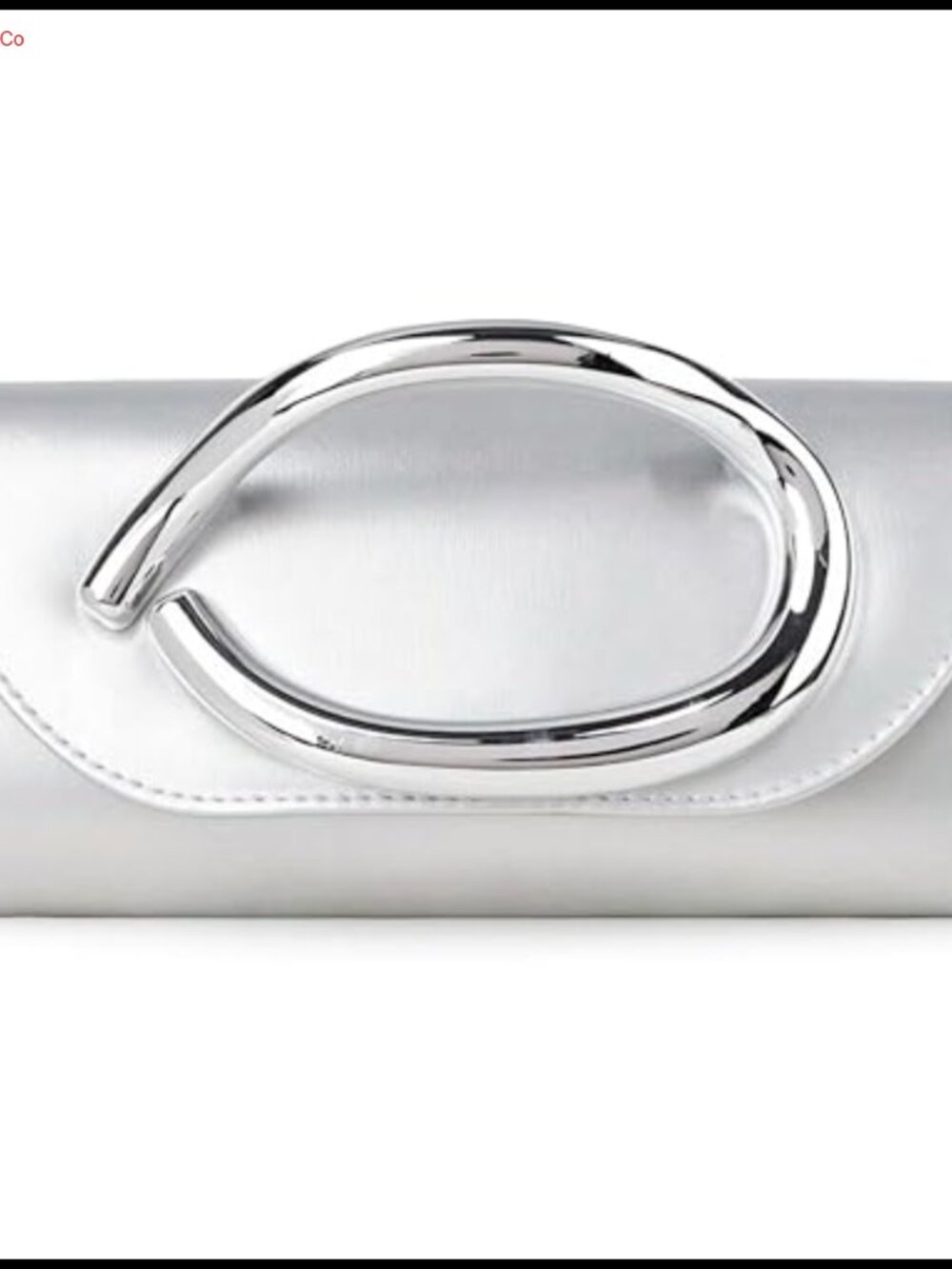 Women's Elegant Metallic Clutch Evening Bag with Detachable Chain Strap